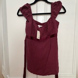 Hollister Red Polkadot Top